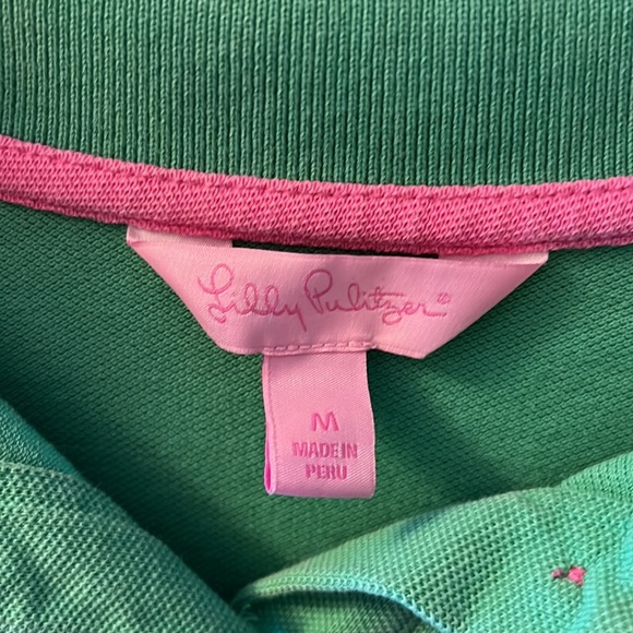 Lilly Pulitzer Resort Polo Shirt (Green, Size M) - Picture 3 of 8